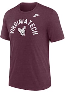 Nike Virginia Tech Hokies Maroon Triblend Short Sleeve Fashion T Shirt