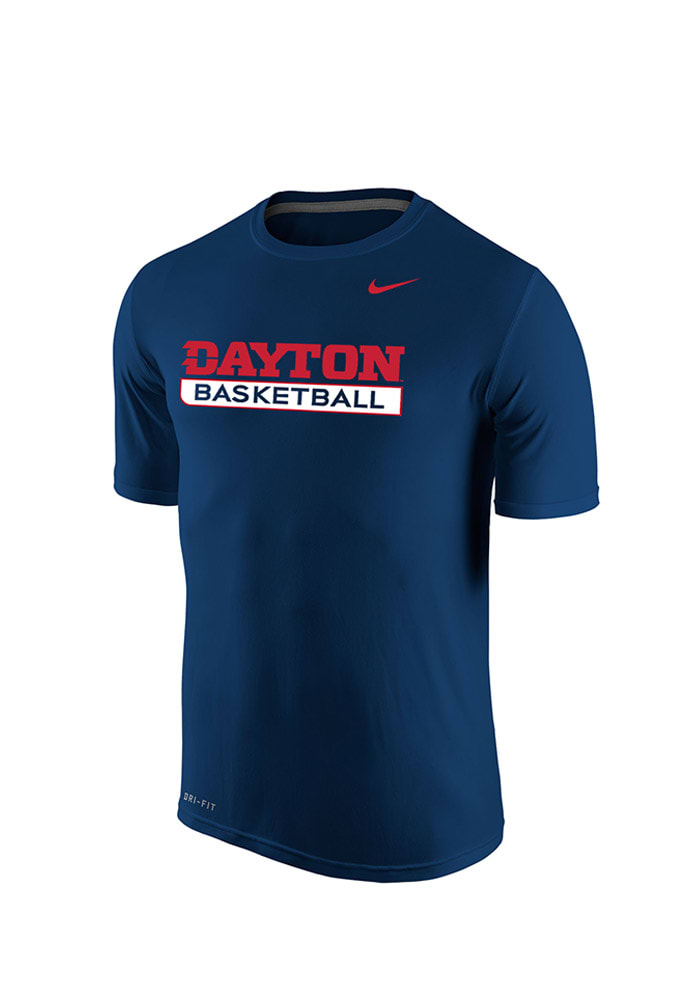 Nike Dayton Flyers Navy Blue Practice Short Sleeve T Shirt