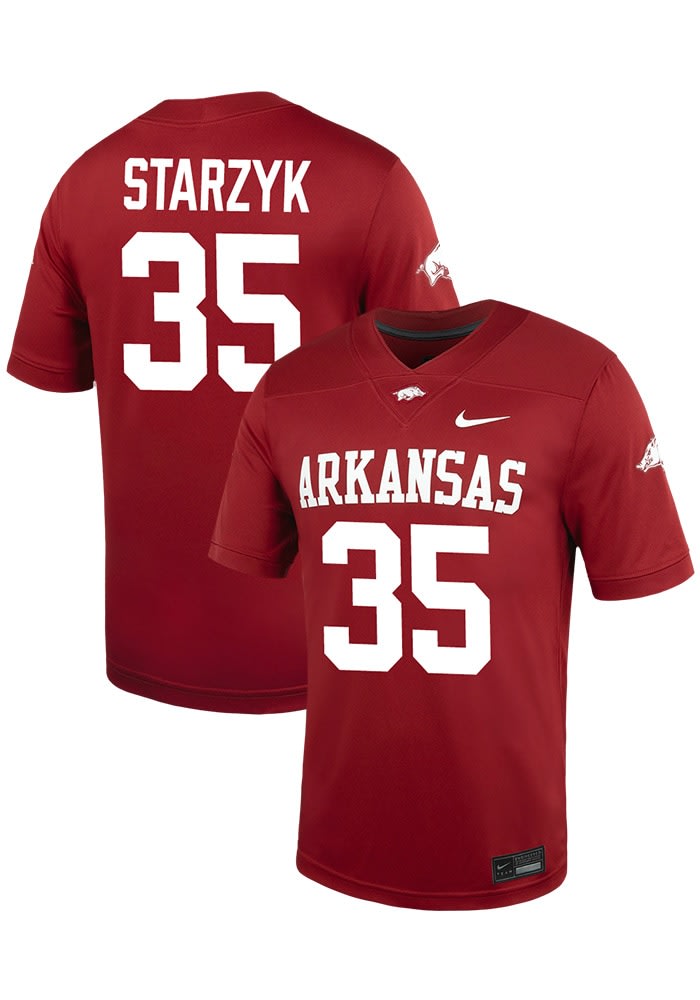Scott Starzyk Arkansas Razorbacks CRIMSON Football NIL Home Jersey