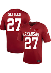 Cameron Settles  Nike Arkansas Razorbacks Crimson Football NIL Home Football Jersey