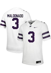 Gunner Maldonado  Nike K-State Wildcats White Football NIL Road Football Jersey