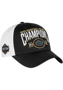 Nike Florida Gators 2025 MBB National Champs Rise Structured LR Cap Adjustable Hat - Black