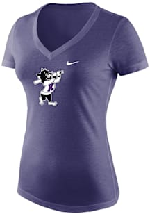 Nike K-State Wildcats Womens Purple Varsity Willie Baseball Short Sleeve T-Shirt