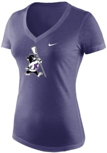 K-State Wildcats Purple Nike Varsity Willie Rowing Short Sleeve T-Shirt