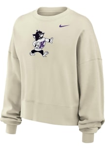 Womens K-State Wildcats White Nike Varsity Football Crew Sweatshirt