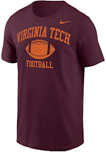 Nike Virginia Tech Hokies Maroon Core Short Sleeve T Shirt