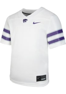Youth K-State Wildcats White Nike Sideline Replica Blank NIL Football Jersey Jersey