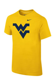 Nike West Virginia Mountaineers Youth Gold Basic Logo Short Sleeve T-Shirt