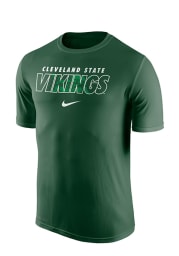 Nike Cleveland State Vikings Green Legend Short Sleeve T Shirt