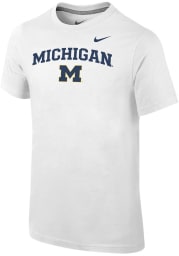 Nike Michigan Wolverines Youth White Core Short Sleeve T-Shirt