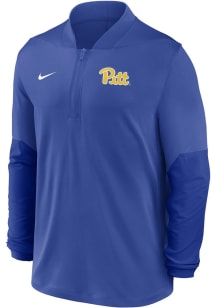Mens Pitt Panthers Blue Nike 0 Sideline Medium Weight Qtr Zip Pullover