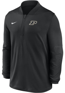 Mens Purdue Boilermakers Black Nike 0 Sideline Medium Weight Qtr Zip Pullover