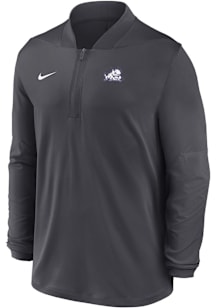 Nike TCU Horned Frogs Mens Anthracite 0 Sideline Medium Weight Long Sleeve Qtr Zip Pullover