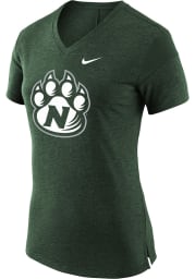 Nike Northwest Missouri State Bearcats Womens Green Fan V-Neck T-Shirt