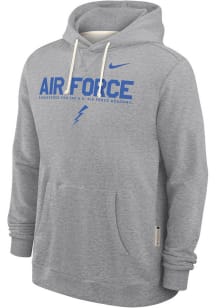 Nike Air Force Falcons Mens Grey 0 Sideline Pullover Long Sleeve Hoodie