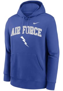 Nike Air Force Falcons Mens Blue 0 Twill Club Long Sleeve Hoodie