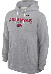 Nike Arkansas Razorbacks Mens Grey 0 Sideline Pullover Long Sleeve Hoodie