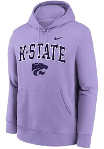 Mens K-State Wildcats Lavender Nike 0 Twill Club Hooded Sweatshirt