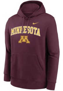 Mens Minnesota Golden Gophers Maroon Nike 0 Twill Club Hooded Sweatshirt