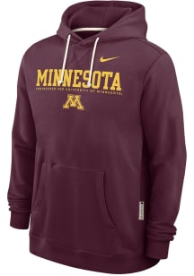 Mens Minnesota Golden Gophers Maroon Nike 0 Sideline Pullover Hooded Sweatshirt