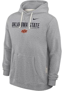 Nike Oklahoma State Cowboys Mens Grey 0 Sideline Pullover Long Sleeve Hoodie