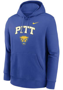 Mens Pitt Panthers Blue Nike 0 Twill Club Hooded Sweatshirt