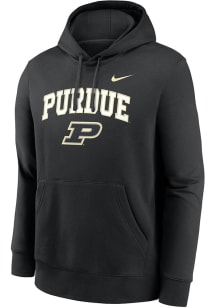 Mens Purdue Boilermakers Black Nike 0 Twill Club Hooded Sweatshirt