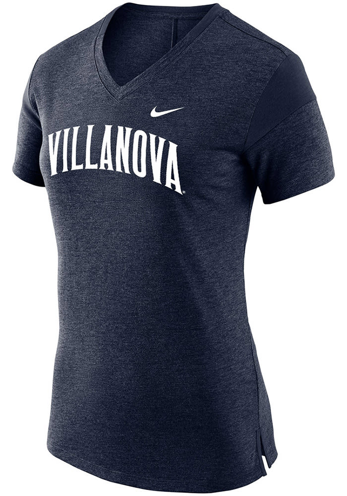 Nike Villanova Wildcats Womens Navy Blue Fan V-Neck T-Shirt