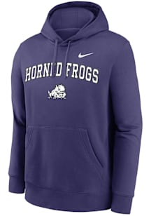 Nike TCU Horned Frogs Mens Purple 0 Twill Club Long Sleeve Hoodie