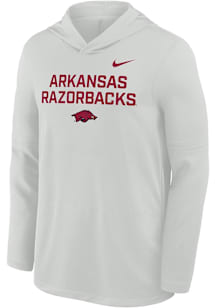 Nike Arkansas Razorbacks Mens Grey 0 Sideline Lightweight Hood