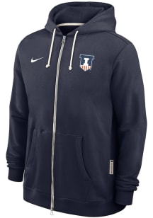 Mens Illinois Fighting Illini Navy Blue Nike 0 Sideline Long Sleeve Full Zip Jacket