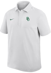 Nike Baylor Bears Mens Green 0 Sideline Woven Short Sleeve Polo