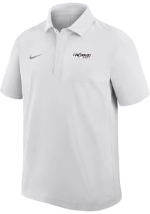 Mens Cincinnati Bearcats White Nike 0 Sideline Woven Short Sleeve Polo Shirt