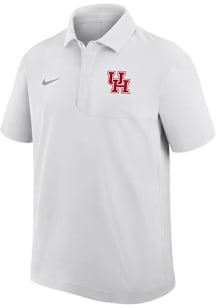 Nike Houston Cougars Mens White 0 Sideline Woven Short Sleeve Polo
