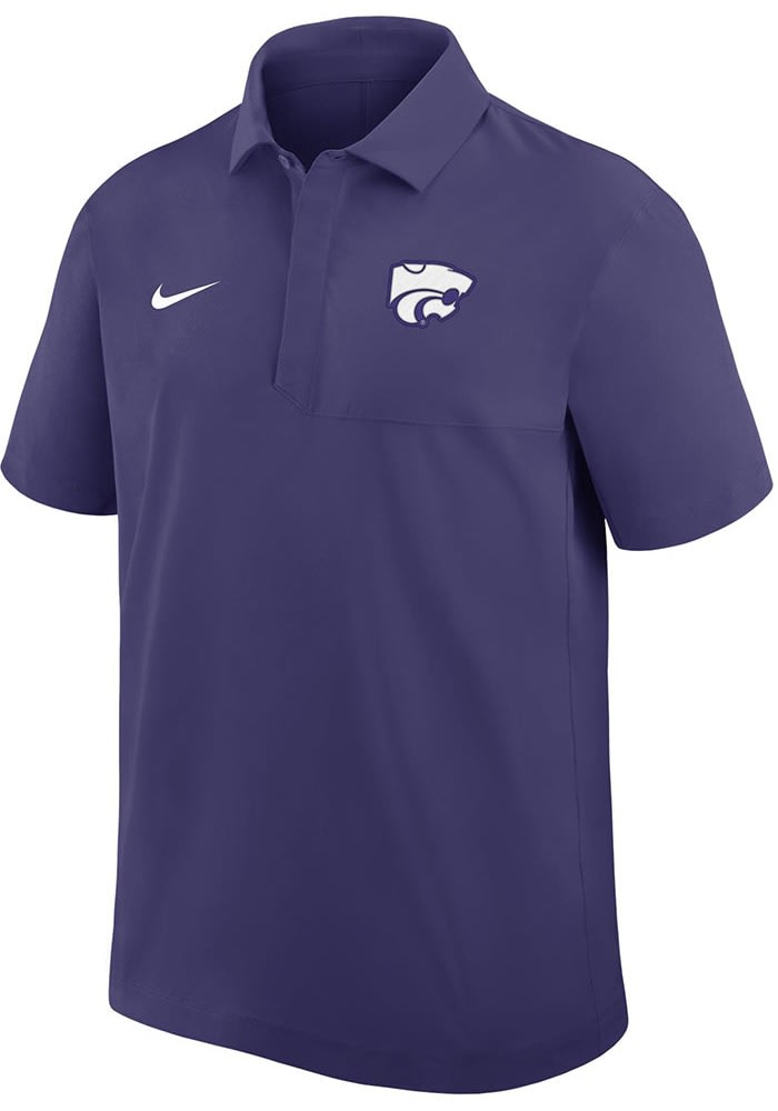 Nike Mens PURPLE K-State Wildcats 0 Sideline Woven Short Sleeve