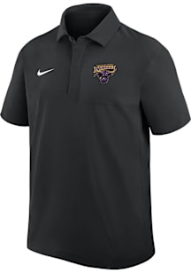 Nike Minnesota State Mankato Mavericks Mens Black 0 Sideline Woven Short Sleeve Polo