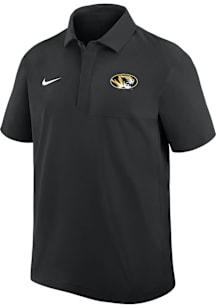 Nike Missouri Tigers Mens Black 0 Sideline Woven Short Sleeve Polo