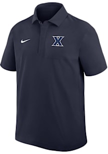 Nike Xavier Musketeers Mens Navy Blue 0 Sideline Woven Short Sleeve Polo
