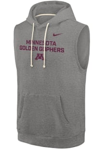 Mens Minnesota Golden Gophers Grey Nike 0 Sideline Fleece Short Sleeve Dress Shirt