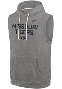 Nike Missouri Tigers Grey 0 Sideline Fleece Short Sleeve Hoods