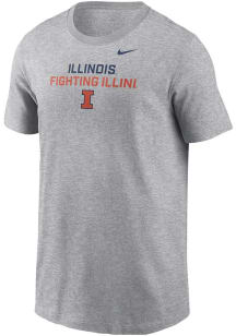 Youth Illinois Fighting Illini Grey Nike Legend Short Sleeve T-Shirt