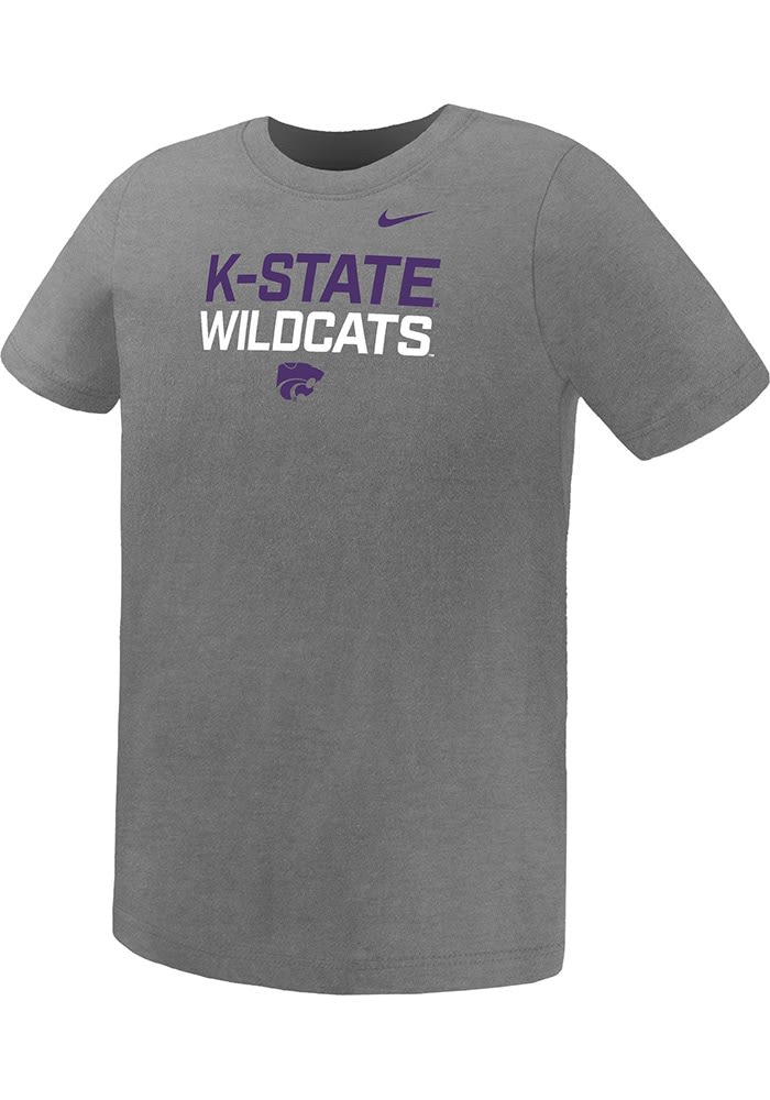 s☆t☆y☆k Nike K-State Wildcats Boys HEATHERGREY Legend Short Sleeve T