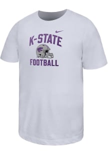 Youth K-State Wildcats White Nike Football Short Sleeve T-Shirt