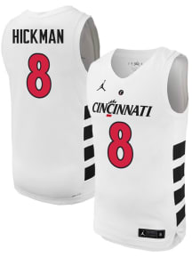 Connor Hickman Mens White Cincinnati Bearcats NIL Game Basketball Jersey