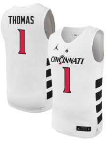 Day Day Thomas Mens White Cincinnati Bearcats NIL Game Basketball Jersey