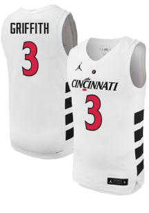 Rayvon Griffith Mens White Cincinnati Bearcats NIL Game Basketball Jersey