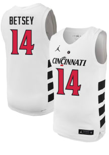 Tyler Betsey Mens White Cincinnati Bearcats NIL Game Basketball Jersey