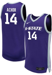 Achor Achor Mens Purple K-State Wildcats NIL Game Basketball Jersey