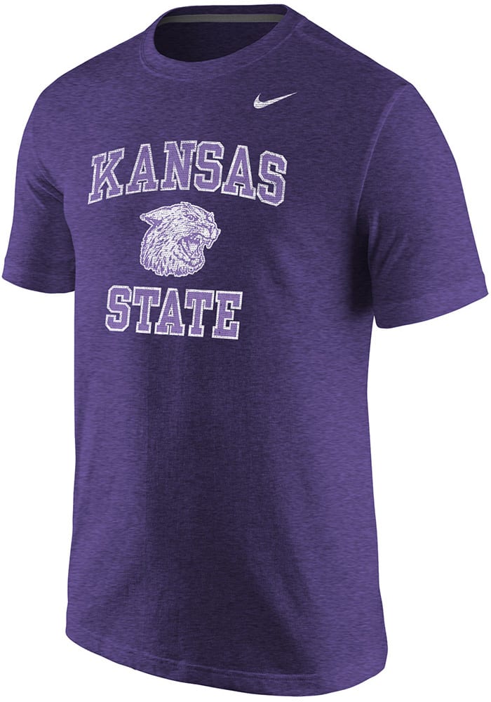 Nike K-State Wildcats Purple Throwback Short Sleeve T Shirt