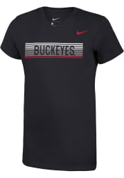 Nike Ohio State Buckeyes Girls Black Legend Short Sleeve T-Shirt